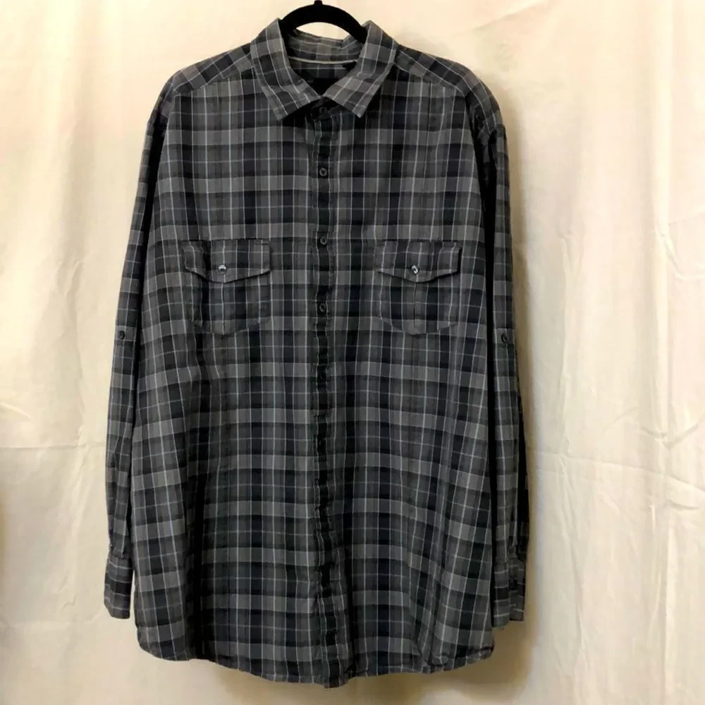 Bundle J.Ferrar mens button front long sleeve shirt size 2XLT - Picture 2 of 14